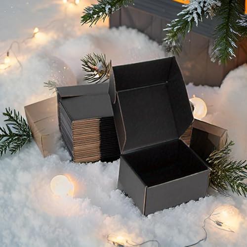 7x5x3 Black Shipping Boxes for Small Business, Packing, 25 Pack - color: Black, size: 7x5x3 inch