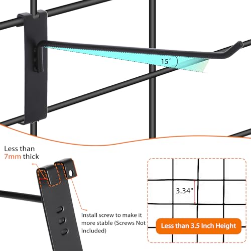 Gridwall Hooks, 35 Pack Metal Grid Hangers for Retail Workspace, 8 Inch