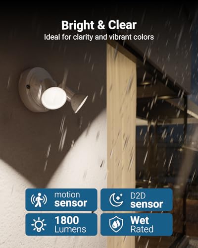Sunco 2 Pack PAR38 LED Flood Light Bulb, Dusk to Dawn, Motion Sensor, E26