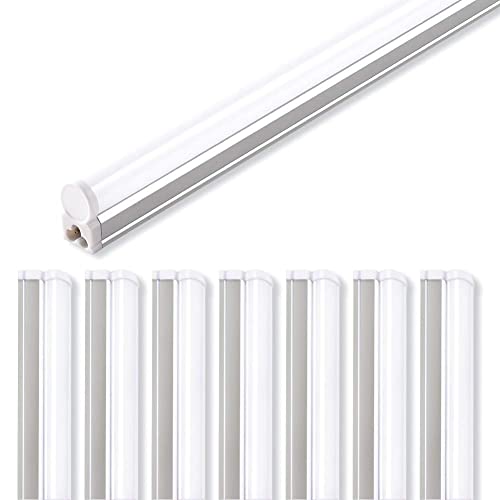 Barrina LED T5 Integrated Single Fixture, 4FT, 2200lm, 6500K, 20W, 8 Packs - color: 6500K Super Bright White, size: 8 Packs