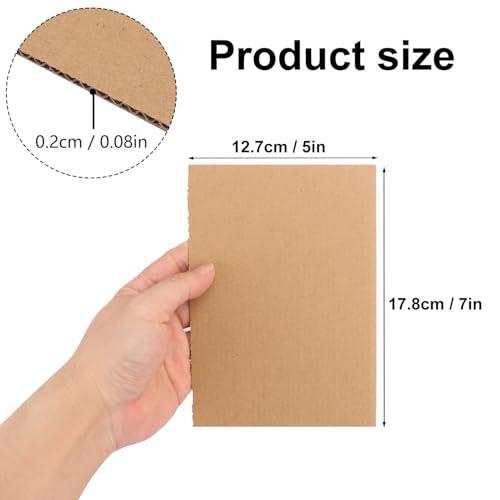 300 Pack 5"x 7" Corrugated Cardboard Sheets, Flat Cardboard Layer Pads 2 mm Thickness, Flexible Packaging Inserts for Shipping, Mailing, and Crafts, by IHDYPPEW - size: 300 Pack 5"x 7" brown