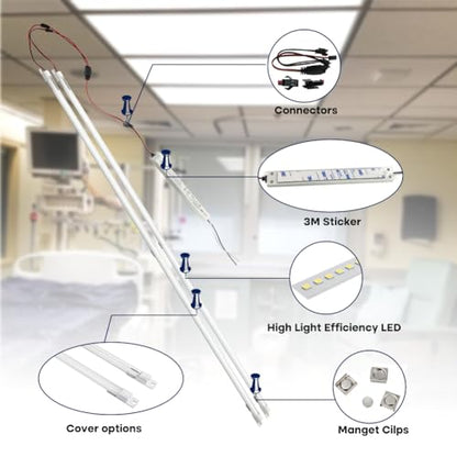 Magnetic Mount 4 Foot LED Tube, 24W, 3600LM,4000K Nature Light, No Dimmable - color: 4ft 4000k Milky