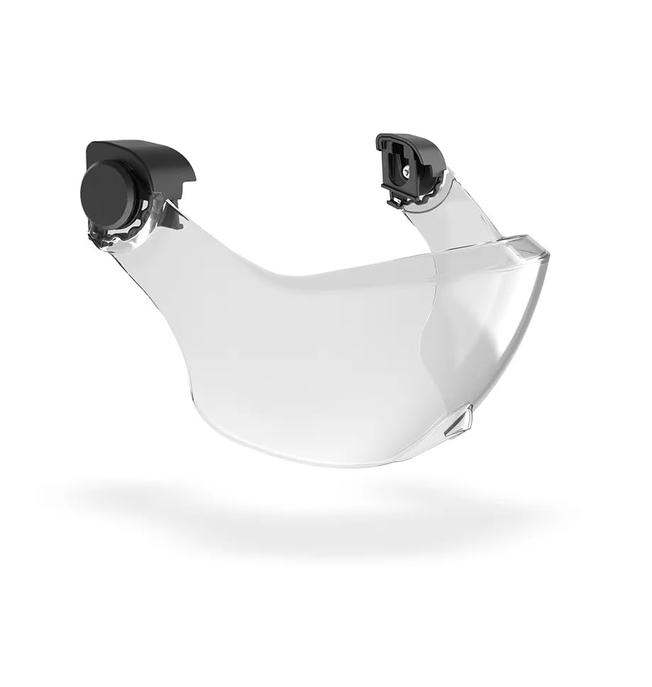 Defender Safety H2 Visor | ANSI Z87+ for H2 Safety Helmet | Fits Prescription Glasses | Tool-Free | Clear & Tinted Options - color: Clear