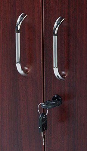 Displays2go 45.5" Tall Podium, Mahogany - color: Mahogany