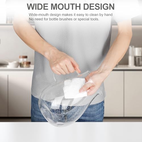 Glass Water Pitcher with Lid, 67oz / 2L Heat-Resistant Jug for Iced Tea, Juice, Coffee, and Daily Use - size: 67.6 Ounces