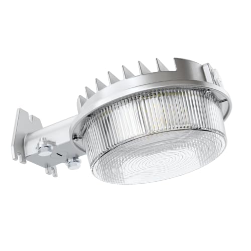 CINOTON 55W 6600LM LED Barn Light, 5000K, ETL Listed, Silver, 1 Pack - color: Silver