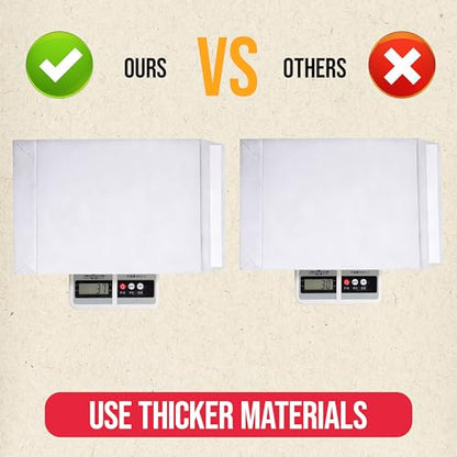 9.4" x 13.2" Expandable Envelopes Large White Envelopes - color: White, size: 25