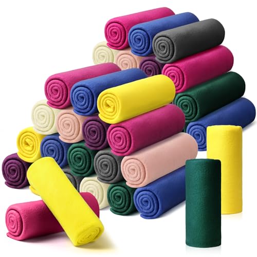 Kinlop 40 Packs Fleece Throw Blankets Bulk, Soft Warm Lightweight - color: Vibrant Color