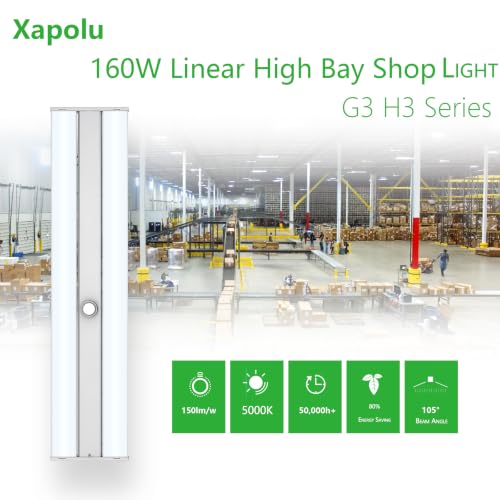 4FT LED Linear High Bay Shop Light with Motion Sensor 220W 5000K