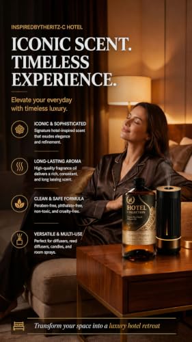 Hotel Diffuser Oil Ritz-C Hotel - Inspired Scent - Large 500 ml - size: 17 Fl Oz (Pack of 1)