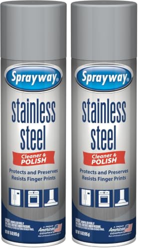 Sprayway SW148R Water-Based Stainless Steel Cleaner, 15 oz. (Pack of 2) - size: 15 Ounce (Pack of 2)