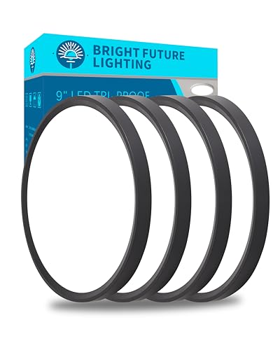 4pack 9 Inch Flush Mount Ceiling Light, 18w Led Ceiling Light, 3000k/4000k/6000k Selectable 1860lm Ceiling Light, Super Slim Led Light Fixture For Bedroom Kitchen Living Dining Room Office - color: Black, size: 9 INCH 4PK 3CCT