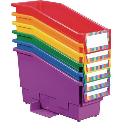 Really Good Stuff Non-Tip Book & Binder Holders with Stabilizer Wings