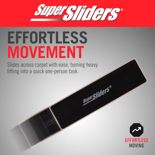 Super Sliders 2-1/2" x 9" XL Rectangle Reusable Furniture Sliders for Carpet, Anti-Slip Protective Furniture Moving Pads for Beds, Sofas, Dressers, Set of 4, Beige - style: For Carpet