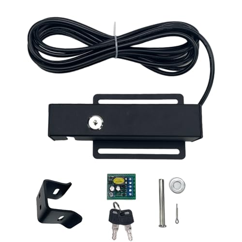 Automatic Electric Gate Lock for DC 12-24V Swing Gate Opener,Gate Operator System Device with Control Board,Lock Receiver and Lock Keys for Security Gate Door Opener Lock