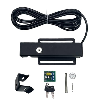 Automatic Electric Gate Lock for DC 12-24V Swing Gate Opener,Gate Operator System Device with Control Board,Lock Receiver and Lock Keys for Security Gate Door Opener Lock