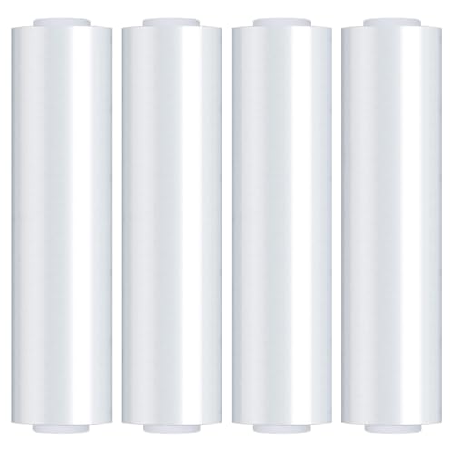 18 Inch Stretch Wrap Roll, Heavy Duty 18" 1500ft Shrink Film/Wrap, 4 Pack