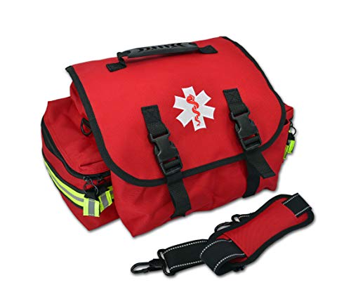 Lightning X Small Medic First Responder EMT Trauma Bag Stocked First Aid Trauma Fill Kit A (Red) - color: Red