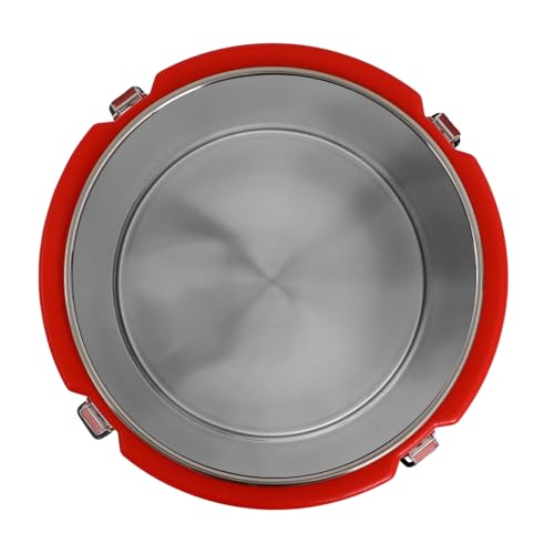 30L/7.9 Gal Insulated Soup Carrier, Stainless Steel Insulated Soup Container Bucket Hot & Cold Thermal Bucket with Lid Commercial Food Warmer for Parties Picnics Cafes Restaurants - color: Red, size: 30L/7.9 Gal