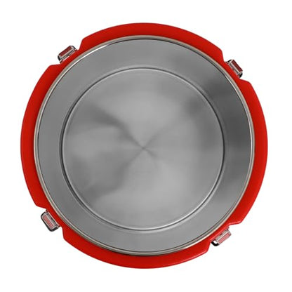 30L/7.9 Gal Insulated Soup Carrier, Stainless Steel Insulated Soup Container Bucket Hot & Cold Thermal Bucket with Lid Commercial Food Warmer for Parties Picnics Cafes Restaurants - color: Red, size: 30L/7.9 Gal