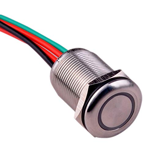 Touch Switch UT19T10 Stepless Dimming Switch, no LED, Suitable for 19mm 3/4" Mounting Hole - color: U19T1 no LED