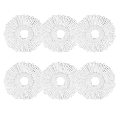 6-Pack Spin Mop Heads Refill Easy Wring Microfiber Replacement - color: Mop Heads