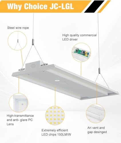 4FT LED Linear High Bay Light 400W/320W/240W/160W&4000K/5000K Adjustable