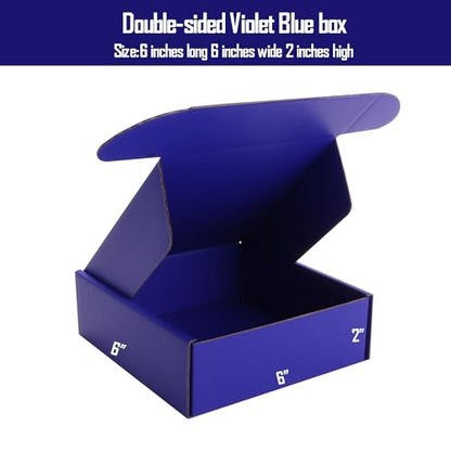 Small Violet Blue Shipping Packaging Boxes L6xW6xH2 Inch 20Pcs Mailer Boxes - color: Violet Blue-20pcs, size: Small-L6xW6xH2 inch