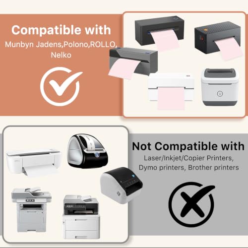 4" x 3" Thermal Labels, Pink, 500 Labels/Roll - color: Pink