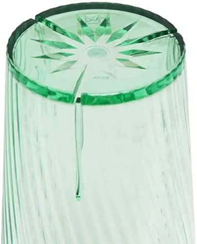 TrueCraftware- 20 oz. Belize Tumbler/Drinking Cups Green Polycarbonate Set of 12-Premium Iced Tea Glasses Stackable Reusable Drinking Glasses Dishwasher Safe Break-Resistant for Home Restaurants - color: Green, size: 20 oz