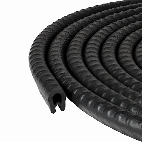 Edge Trim Black Small, Fits Edge 1/16 to 1/8 Inch, Length 10 Feet (3 Meter) - size: 10 Feet
