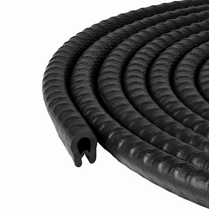 Edge Trim Black Small, Fits Edge 1/16 to 1/8 Inch, Length 10 Feet (3 Meter) - size: 10 Feet