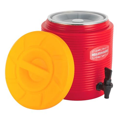 Insulated Beverage Dispenser 3 Gal/6.6Gal, Stainless Steel Commercial Drink Dispenser with Spigot, 24H Hot/Cold Thermal Carafe for Coffee, Tea, Water, Parties (Red, 3Gal / 11L) - color: Red, size: 3Gal / 11L
