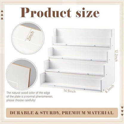Yuntau 4 Tier Greeting Card Display Stand, White - color: White, size: 4 Tier