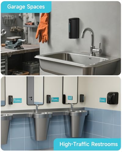 AIKE Automatic Liquid Soap Dispenser,25oz Capacity for Bathroom,Matteblack - color: Matte Black