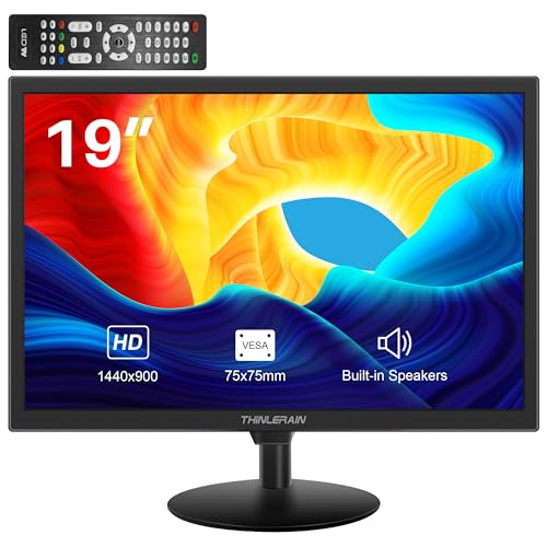 19 inch Computer Monitor 1440x900 PC Monitor with HDMI VGA AV BNC USB Ports, 60Hz, 5Ms, VESA, Display Build-in Speakers for Office Home - color: 19 Inches, size: 1440×900/Non-Touch