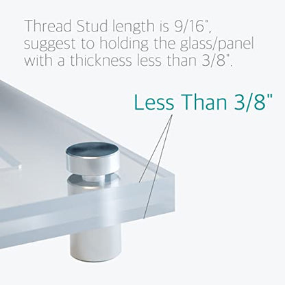 1/2 x 1 Inch Standoff Screws - Lantee 12 Pcs Stainless Steel Glass Sign Standoff Mounts Hardware Bolts 12 x 25mm - color: Silver, size: 1/2" x 1" / 12 x 25mm