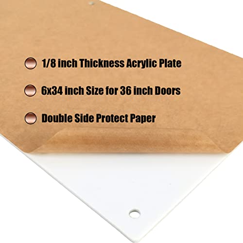Door Metal Kick Plate 10x30 inches Aluminum Plates White - color: White, size: 30inches