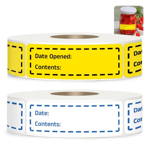 600 Pcs 1 inch X 3 inch Restaurant Quality Shelf Life Food Rotation Labels, Self-Adhesive Removable for Reusable Containers, Food Safety Date Sticker, Leftover Labels (AllYellow1X3inch) - style: AllYellow1X3inch