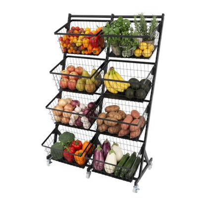 Store Snack Rack Display Stand, Multifunctional Retail Display Racks, Black - color: Black