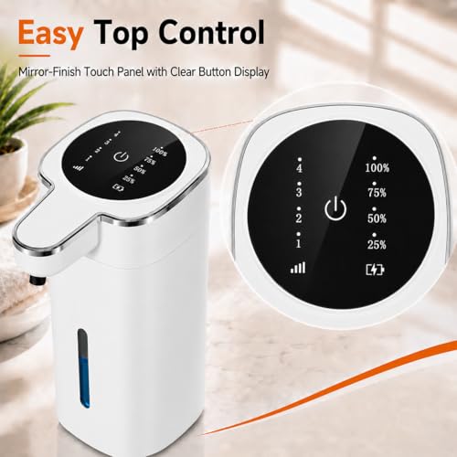 Automatic Liquid Soap Dispenser Touchless, USB Rechargeable (White) - color: White