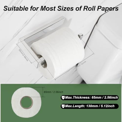 Sayayo Chrome Toilet Paper Holder Wall Mount, RV Toilet Tissue Holder - color: Chrome