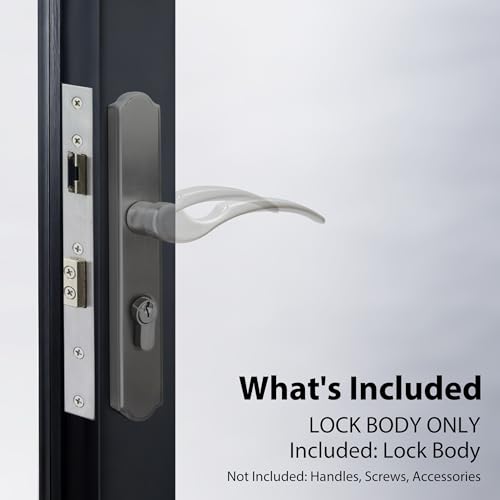 House Guard Storm Door Lock Body, Euro Mortise, Adjustable 22/26mm Backset - style: Compatible with European standard lock cylinders