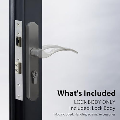 House Guard Storm Door Lock Body, Euro Mortise, Adjustable 22/26mm Backset - style: Compatible with European standard lock cylinders