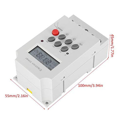 30A Digital Timer Switch Programmable Electronic Time Control 7 Day Heavy Duty Digital Programmable Timer(AC 220V)