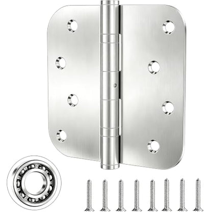 Ball Bearing Door Hinges, 4x4 Inch Stainless Steel Brushed Nickel, 3 Pack - color: 3 Pack Stainless Steels, size: 4 inch - 3 pack