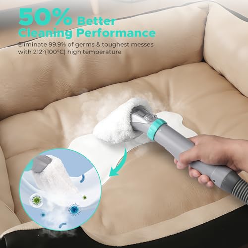 HAUSHOF Steam Carpet and Upholstery Cleaner Machine, with 3 Modes & 3 Tools