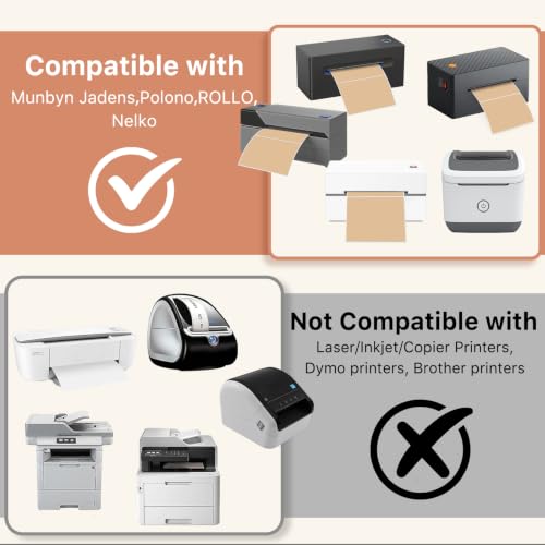 4" x 3" Thermal Labels, Brown, 500 Labels/Roll - color: Brown