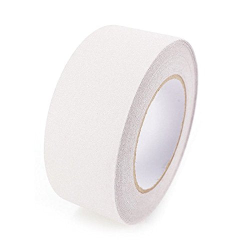 2" x 16' Roll Rubberized Anti Slip Safety Tape Non Skid Stair Step Grip Boat (White) - color: White