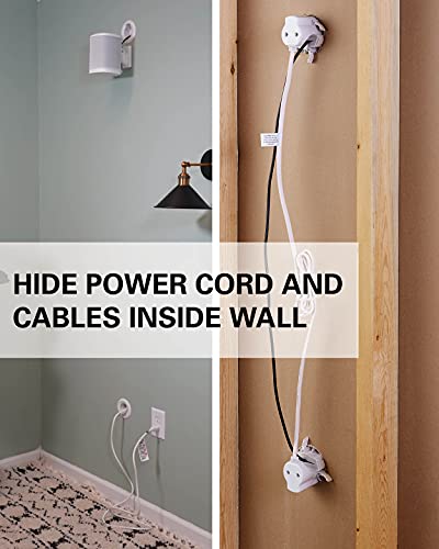 SANUS in-Wall Cable Management Kit for Speakers & TVs - Conceal Cables When Mounting Speakers Or TVs On The Wall - Prewired for Easy Install-WSIWP1-W1